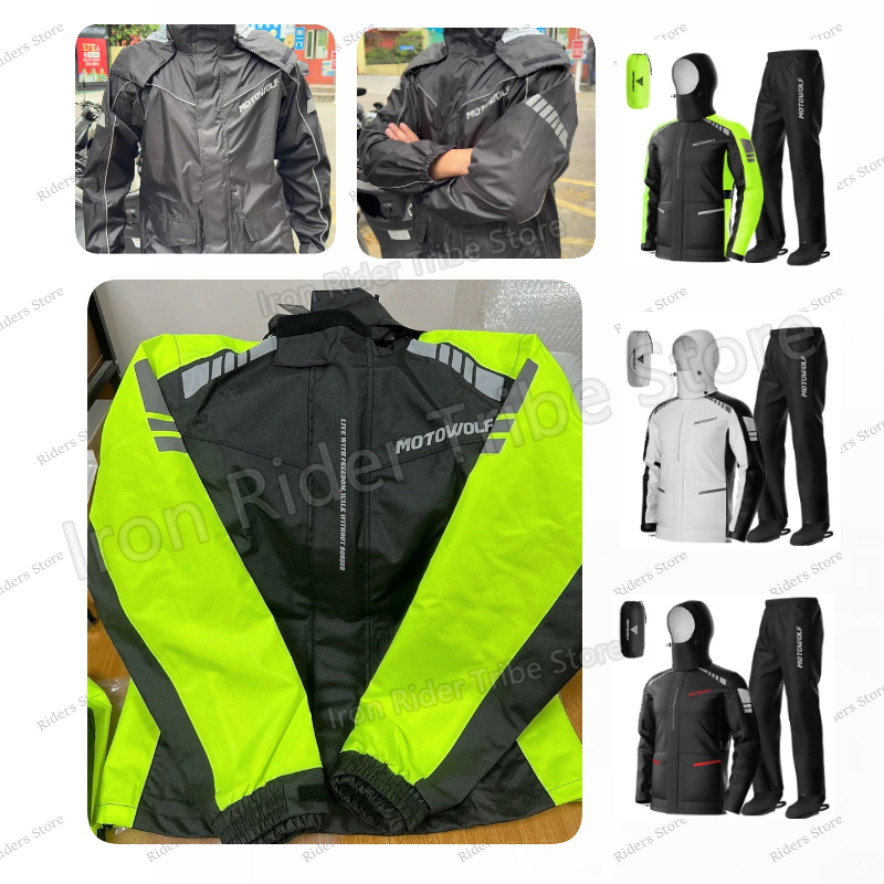 Cycling Commuter Rain Jacket - Veste de pluie pour moto Motowolf,