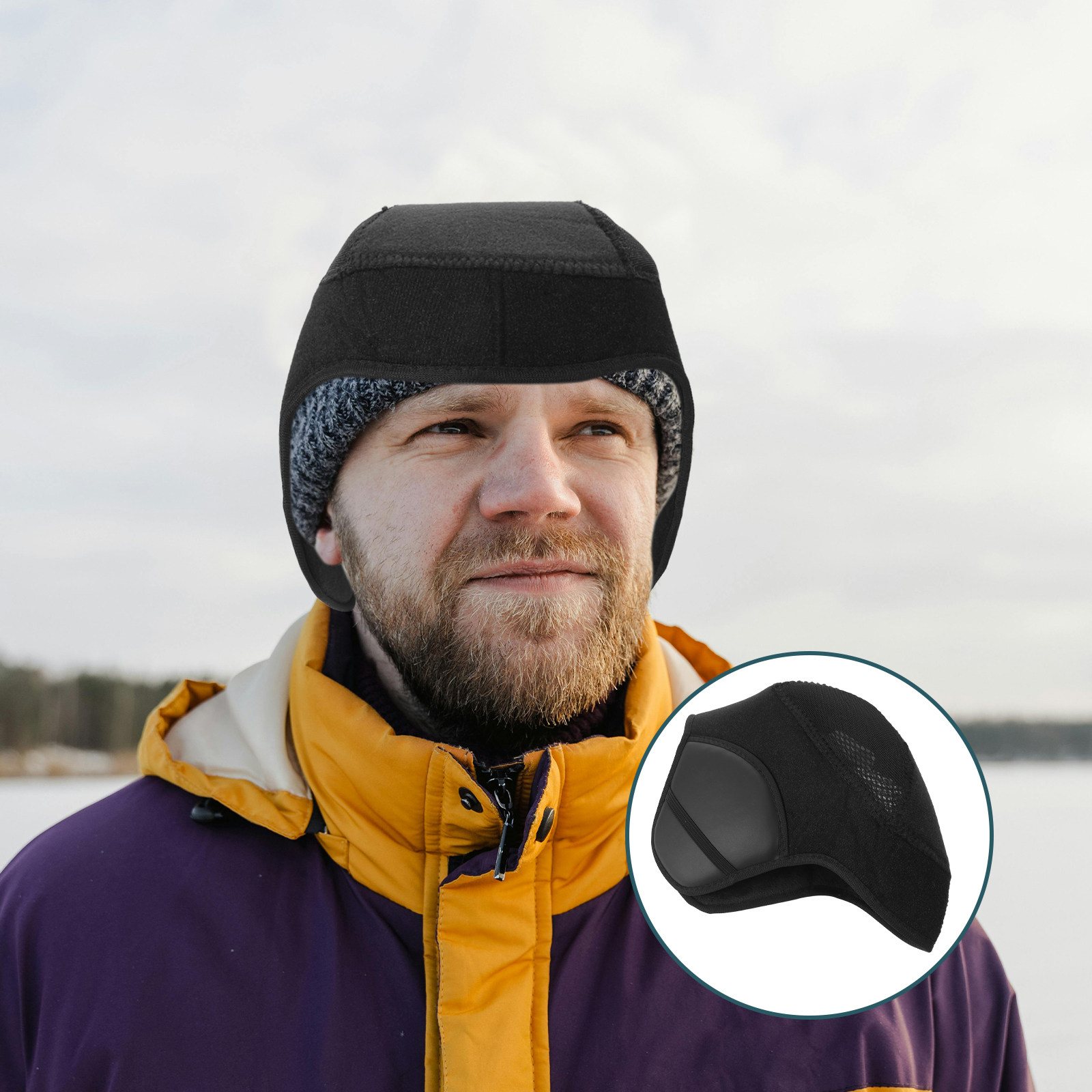 Winter Cycling Commute - Couvre-oreilles de cyclisme coupe-vent, doublure thermique