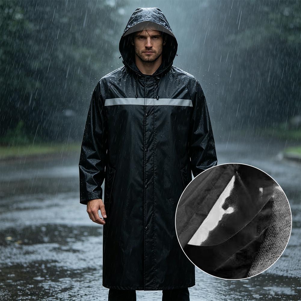 Cycling Commute Rain - Poncho de pluie imperméable à capuche,