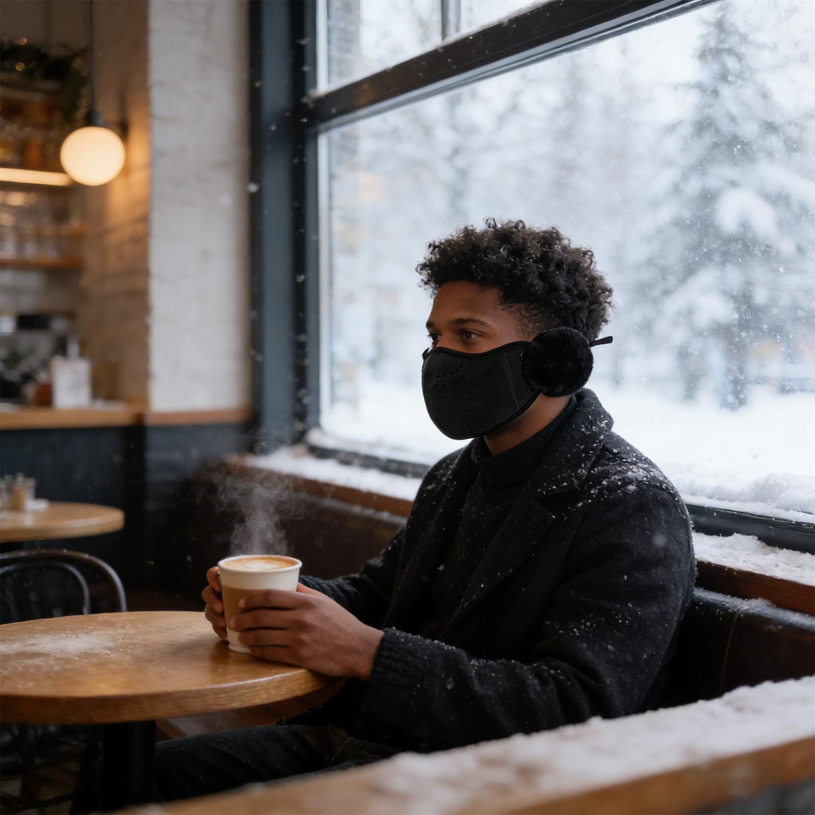 Winter Cycling Commute - Couverture faciale coupe-vent, bouclier épais avec