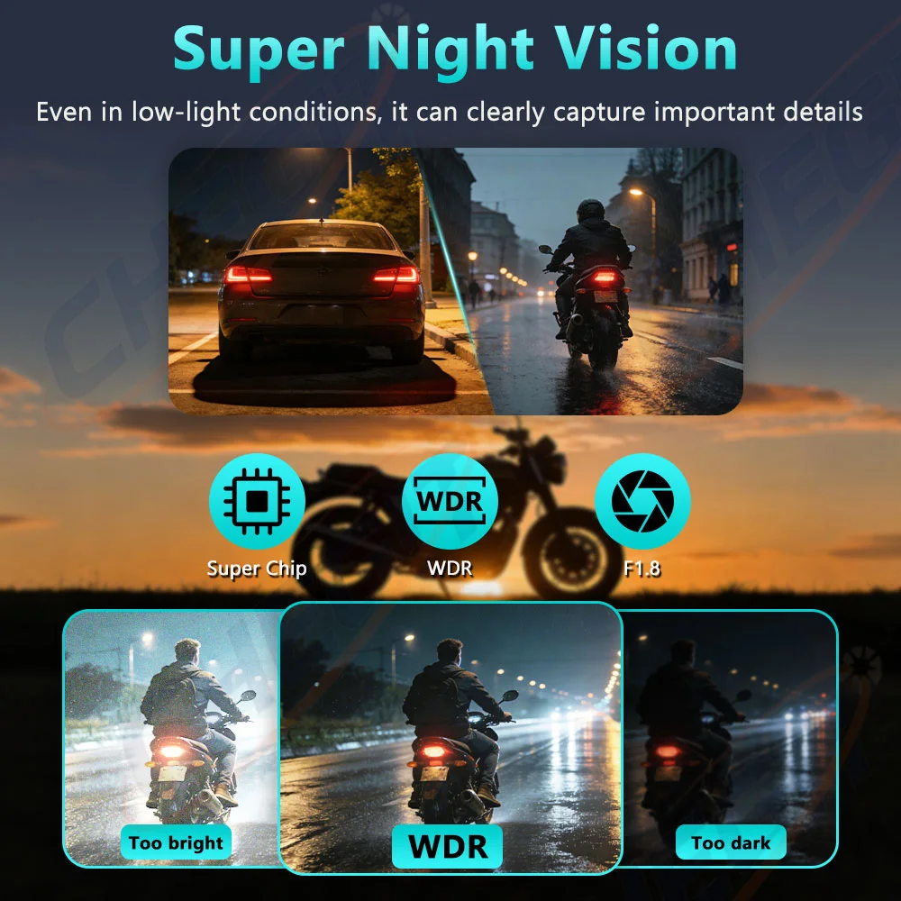 Nouveau 2K HD moto DVR WiFi AP - Cycling Loop avis et prix